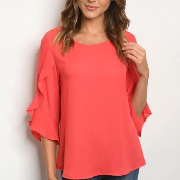 sweet Habit Tops - Orange Lore bora pretty blouse